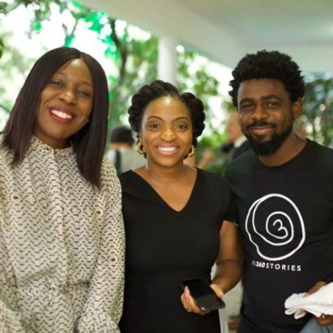Credo Advisory CEO, Awele Okigbo; Special Adviser to the President of Nigeria on Ease of Doing Business, Jumoke Oduwole; and Joel Benson, Creative Director 360VR Stories & Producer of “Daughters of Chibok” at the screening of ‘Daughters of Chibok’ (winner of Venice Award for Best Virtual Reality Story)